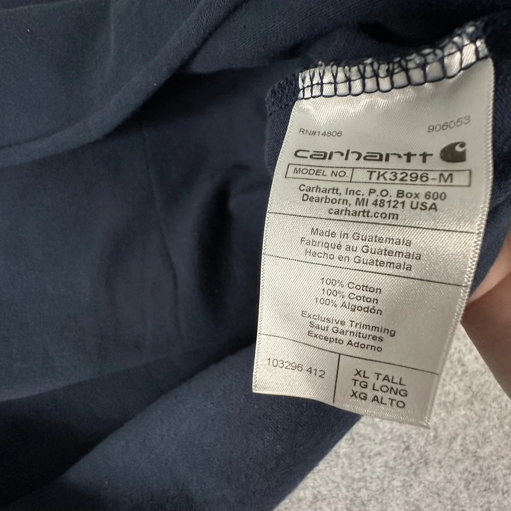 Carhartt Shrek Patch Pocket T Shirt XL Tall Black Mens Relaxed Fit Custom Sewn